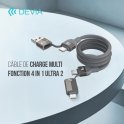 Câble de Charge Multi Fonction 4 in 1 Ultra 2 (1pcs) - DEVIA