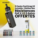 [Offre] 5 Packs Pod Drag S3 Achetés, 2 Boîtes des Résistances PnP X V2 0.6ohm Offertes - Voopoo