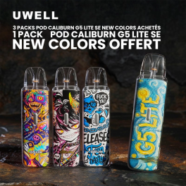 3 Packs Pod Caliburn G5 Lite SE New Colors Achetés, 1 Packs Pod Caliburn G5 Lite SE New Colors Offert - Uwell [Offre]